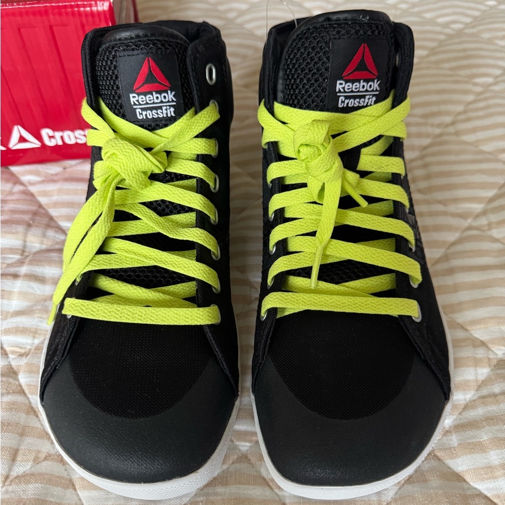 Reebok Crossfit Black and Neon Yellow Athletic Shoes